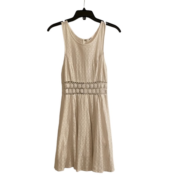 FREE PEOPLE Ivory Sleeveless Cut Out Daisy Dress - Picture 2 of 14